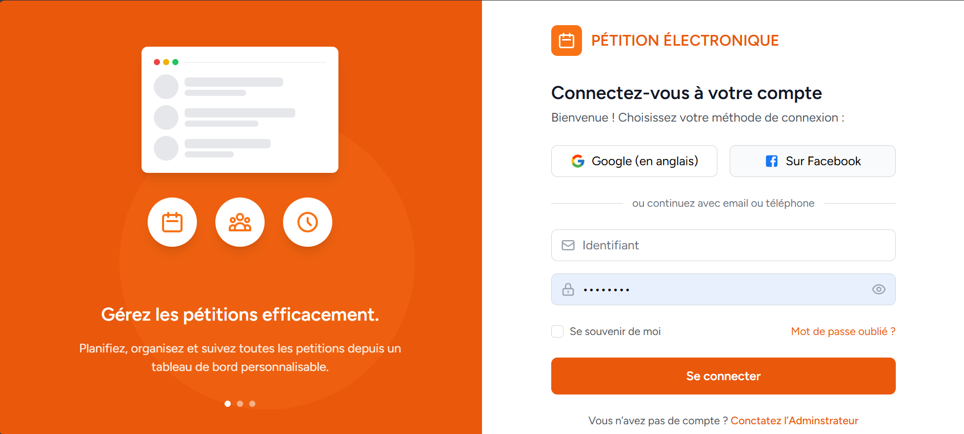 Tableau de bord E-Pétition - Suivi des pétitions et statistiques